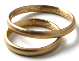Beispielgravur für Eheringe aus öko-fairtrade Gold